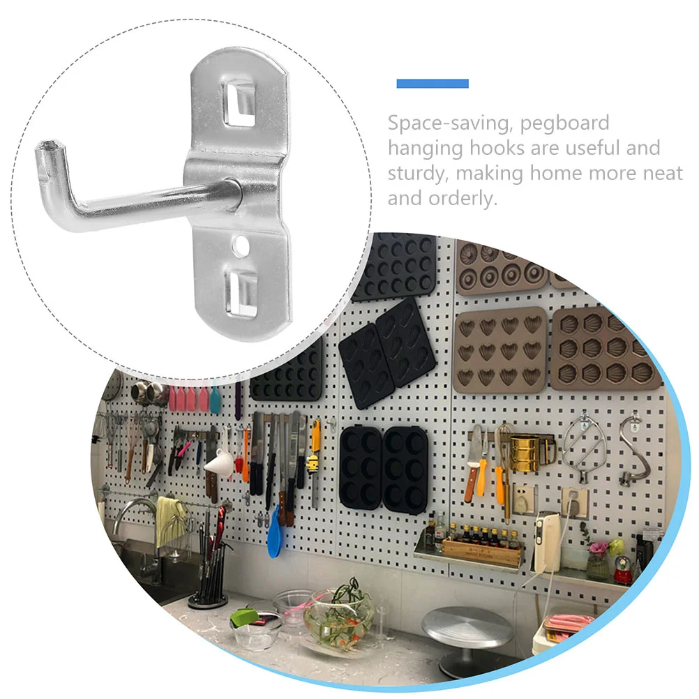 12 шт. крючки для перфорированной доски настенные хранения металлические