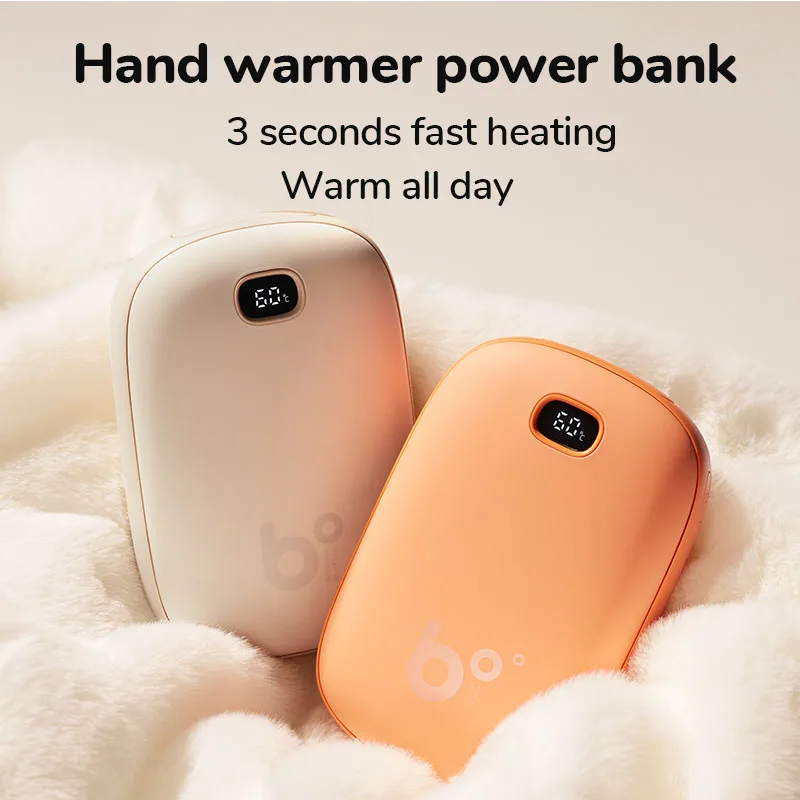 

Portable Hand Warmer Electric Heater 13500mAh Power Bank USB Rechargeable Mini Pocket Warmer for Outdoor Fast Hand Warmth