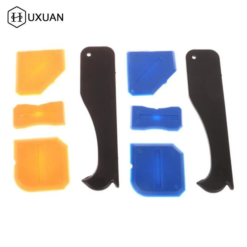 

4Pcs Window Door Silicone Sealant Spreader Caulking Tool Kit Spatula Scraper Cement Caulk Removal Tool Finishing Sealant Grout