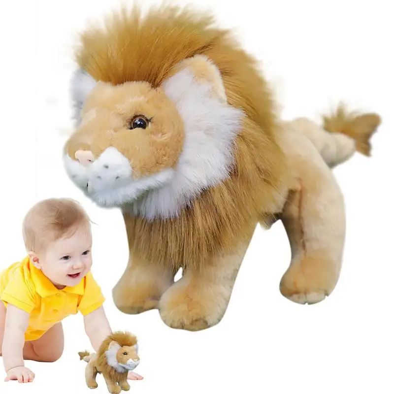 

18 см милый мягкий плюшевый Лев, имитация леса, животное, мягкая игрушка, джунгли, Свадебный бросок, детский подарок, искусственные сувениры