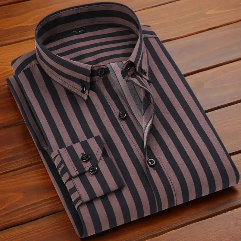 

Plaid Printed Shirts Men's Autumn Long Sleeve Hooded Oversize Button Up Shirt Korean Fashion Casual Fall Outwear Top Bloose