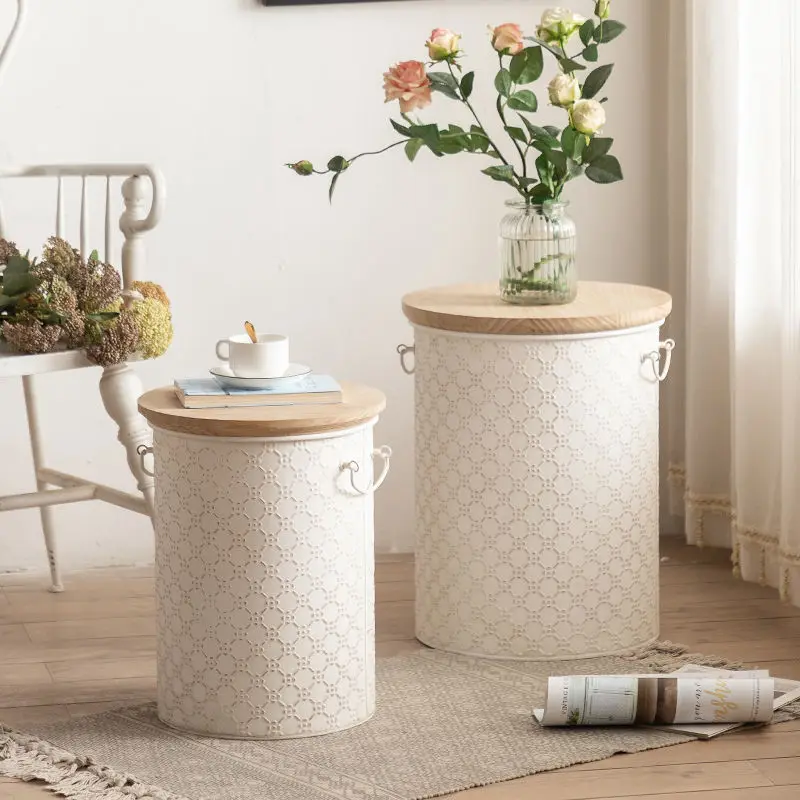 Французская ретро-мебель для гостиной дивана боковой кремовый угол хранения