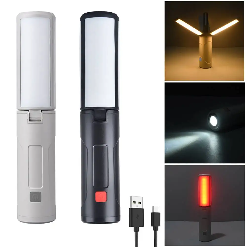 

Фонарь для палатки светодиодный COB, 3 режима, складной фонарь для кемпинга, USB-порт Type-C, функция внешнего аккумулятора для телефона