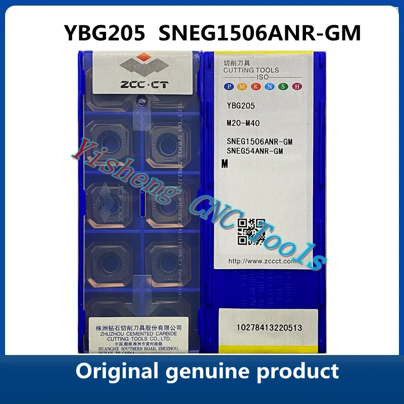 

Original genuine product ZCC CT SNEG YBG203 YBC302 SNEG1506ANR-GM YBG205 Milling Cutter Inserts CNC cutting tools Original