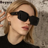 boyarn new retro square large frame sunglasses mens and womens fashion steampunk metal rice nail glasses ins style sungla