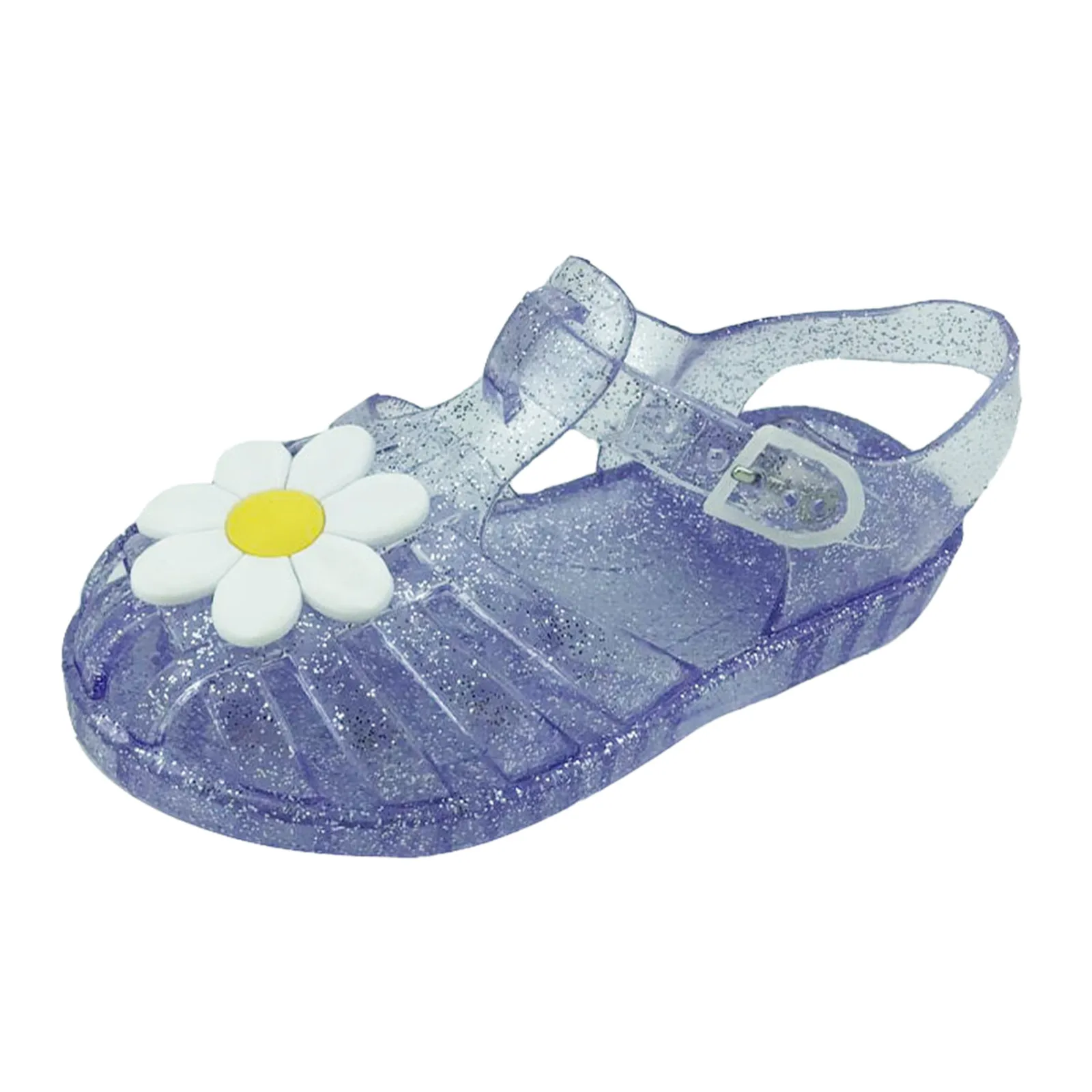 

Children Baby Cute Sandal Kids Girls Summer Solid Color Beach Flowers Sandals Princess Shoe Cut Out Breathable Water Flat Shoes