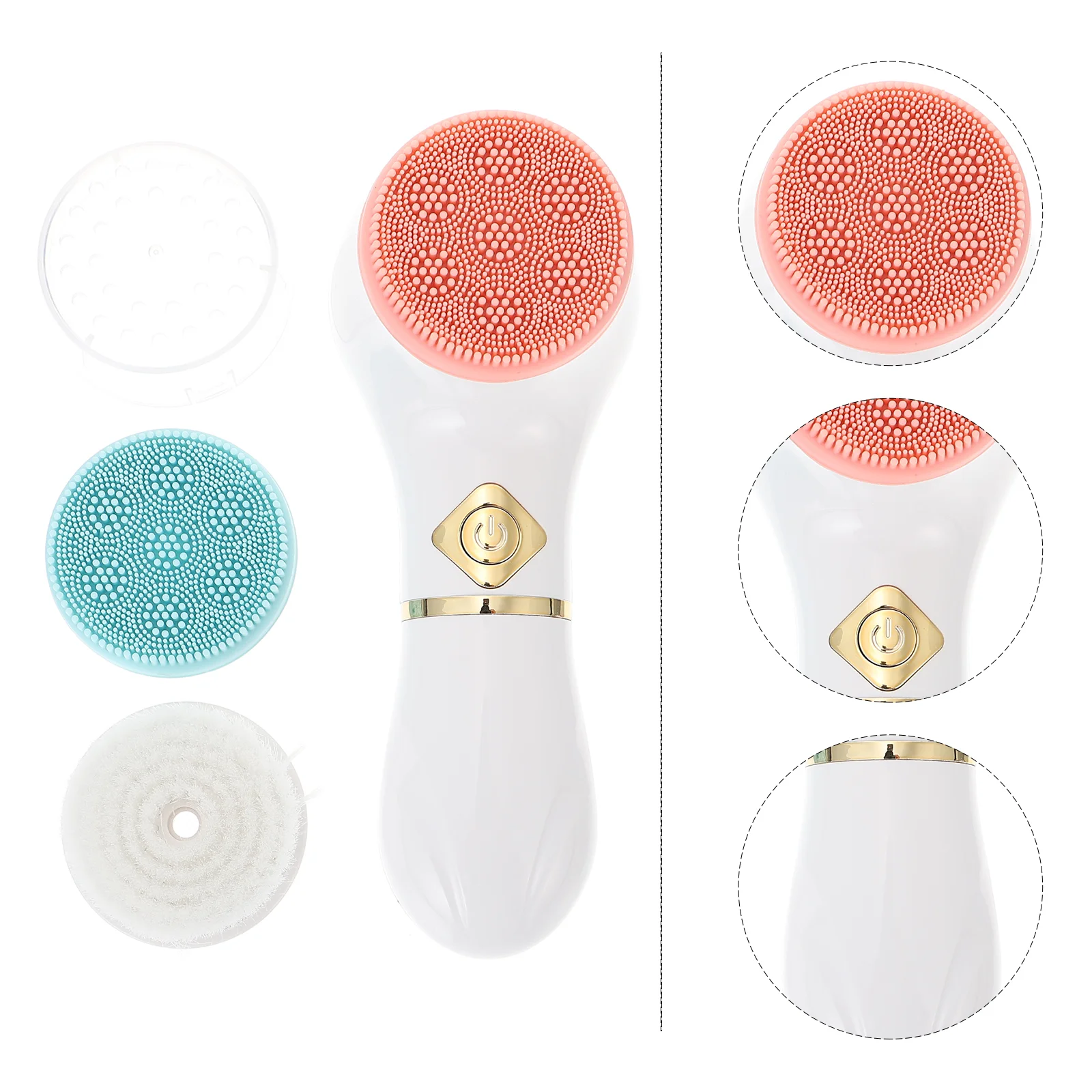 

1pc Sonic Handle Facial Cleaning Brush Face Scrubber Brush Face Washing Brush Facial Brush