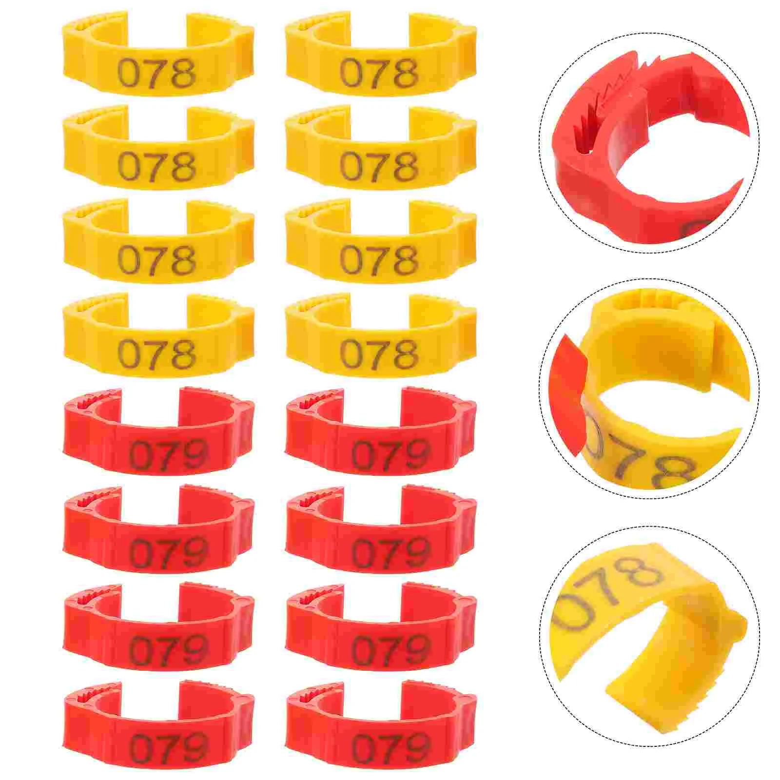 

Chicken Leg Rings Pigeons Identification Farm Marker Tools Tags Legs Number Poultry Feet