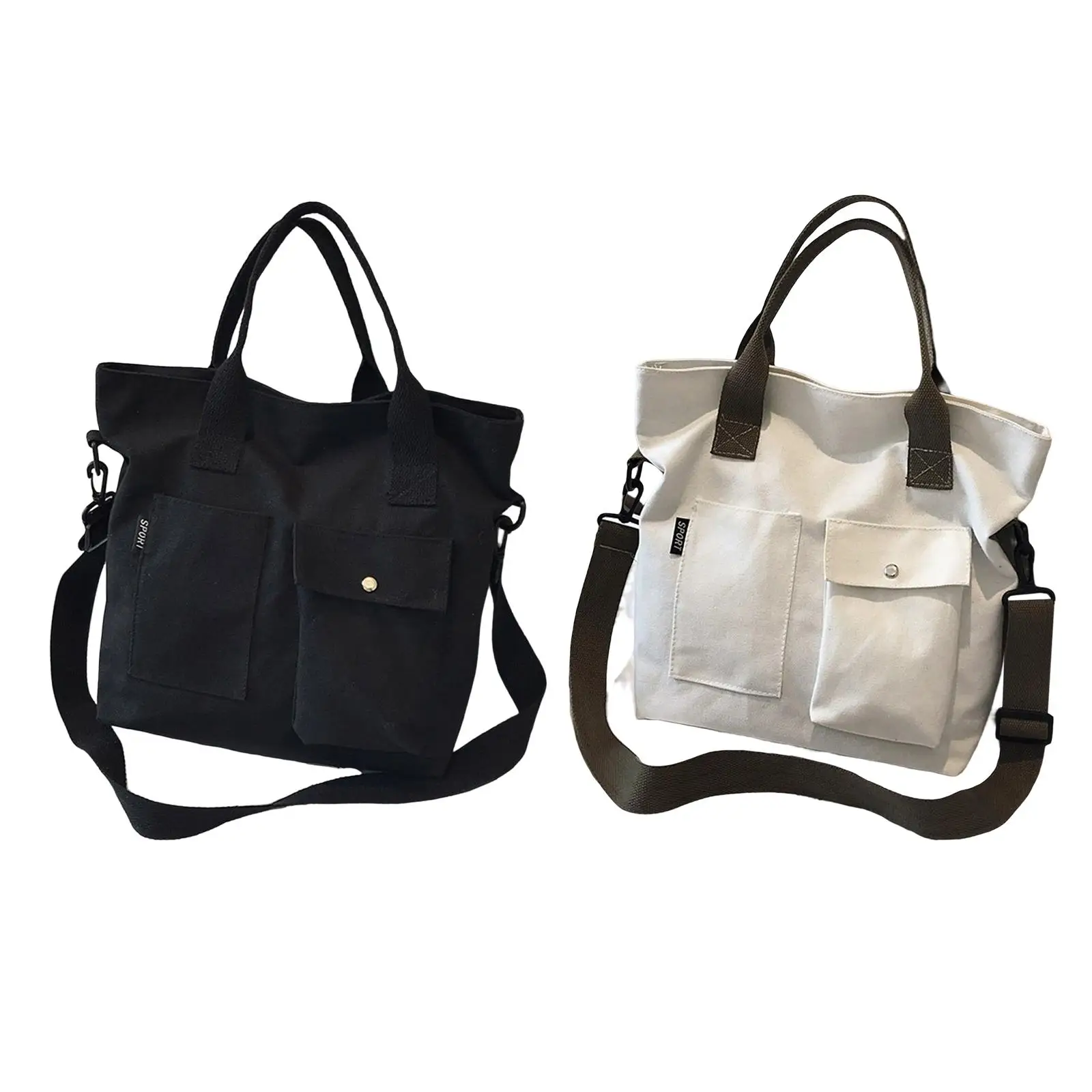 na co dzień płócienna torba zakupy dla kobiet o dużej pojemności i wieloma kieszeniami. Lekka ramię wielokrotnego...