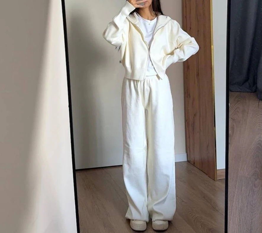 Однотонный облегающий короткий топ облегающие трикотажные брюки комплект из