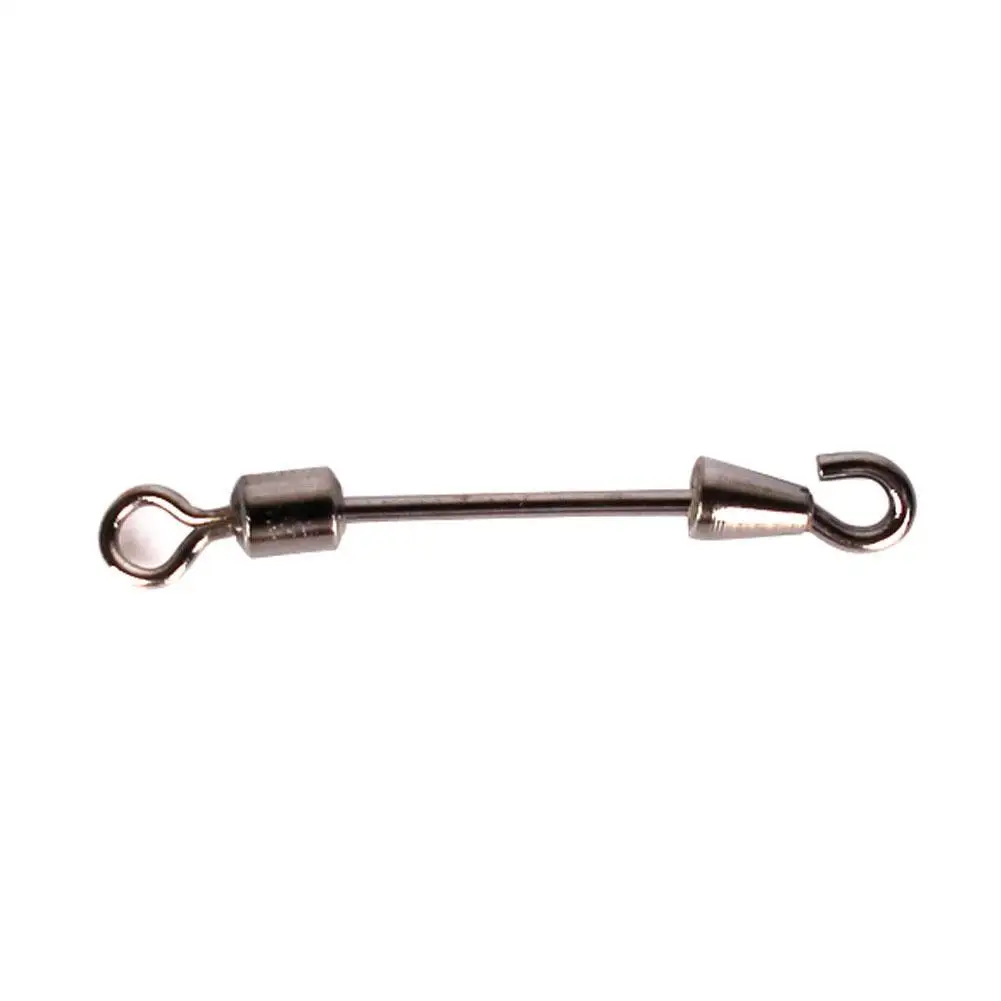 

Fishing Barrel Swivel Pin Connector Solid Rings Swivel Contector with Interlock Snap Fishing Flip Clamp Spin Steel Mount Tackle