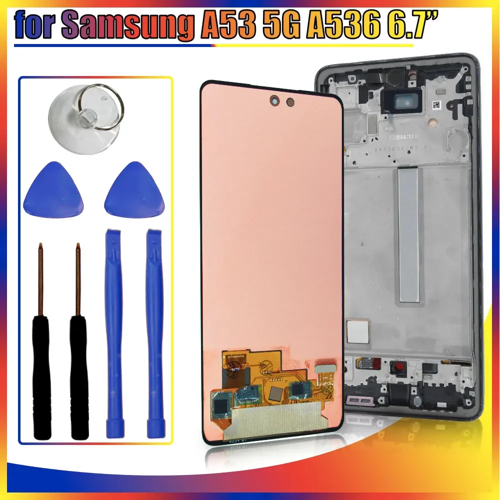 Новый AMOLED ЖК-дисплей для Samsung Galaxy A53 5G A536B дигитайзер сенсорного экрана в сборе