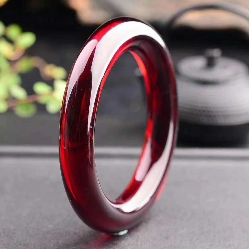 Женский браслет из грубого янтарного камня Jinpeli синего цвета