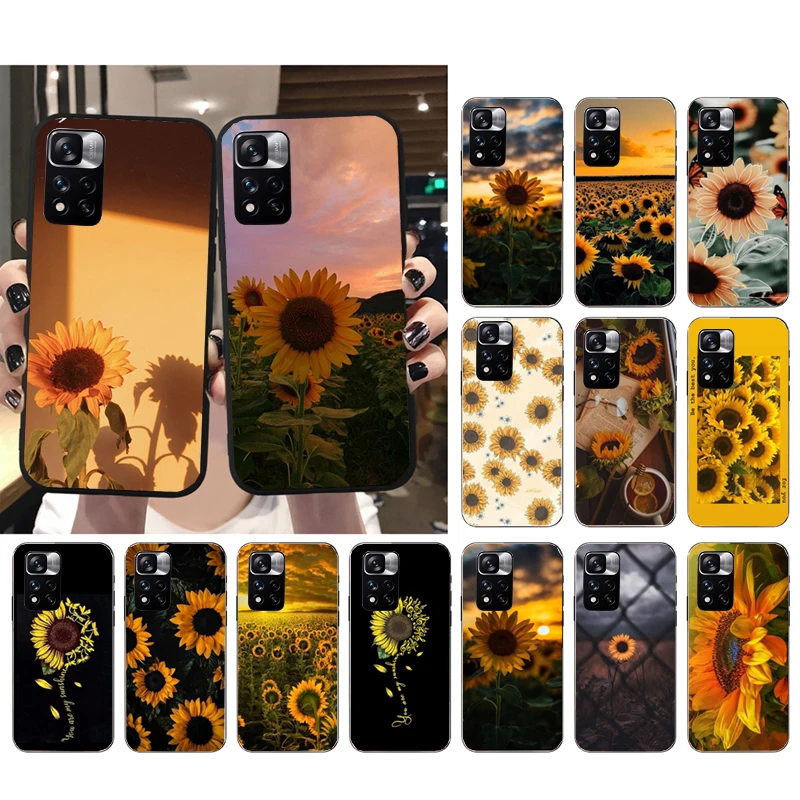 

Sunflower Phone Case for Xiaomi Redmi Note 12 Pro 11S 11 10 Pro 9Pro Note9 10S Redmi 10 9C 9A Funda