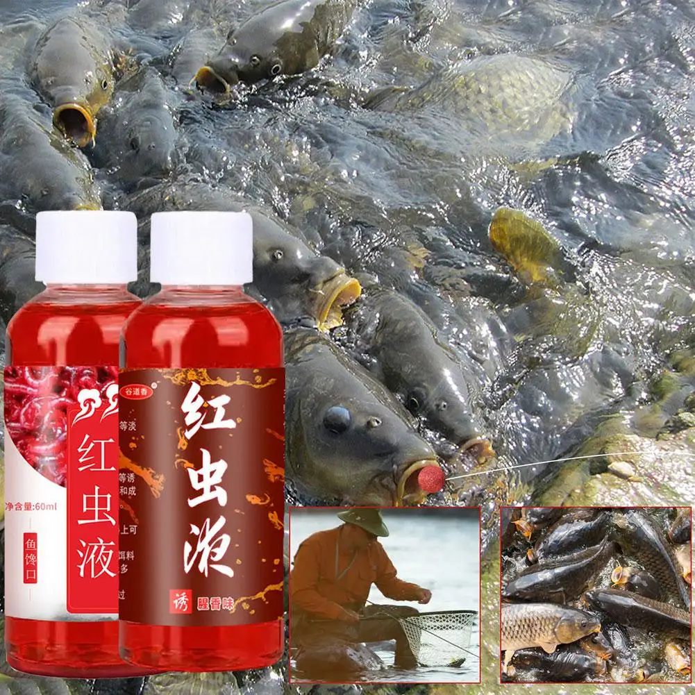 

60ml Strong Fish Attractant Worm Liquid Strong Fish Multipurpose Fish Accessories Fishing Concentration Attractant High Bai O7Z5