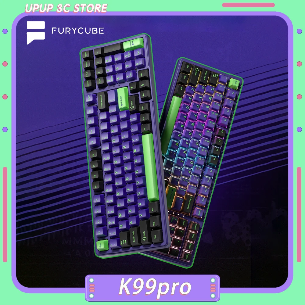 Furycube K99pro Механическая клавиатура Трехрежимная Bluetooth Беспроводная