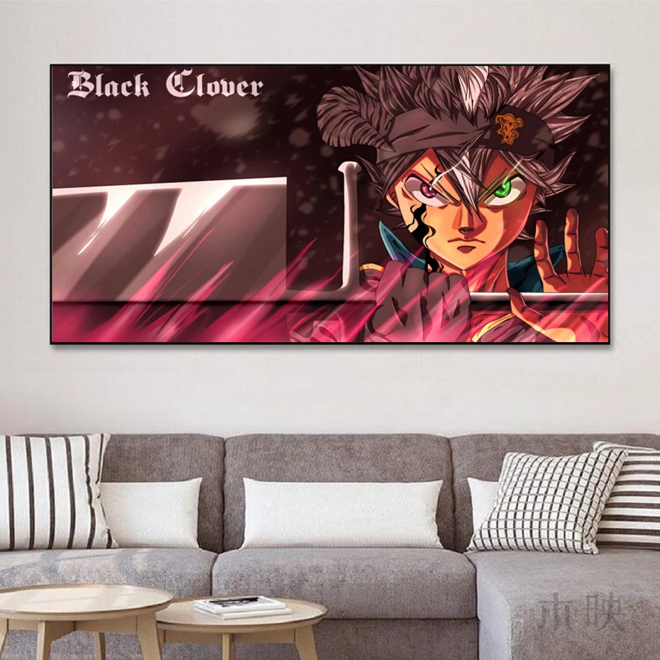 

Постер аниме «черный клевер», Большая Картина на холсте Аста, настенная живопись, печать картин для детской комнаты, спальни, домашний декор