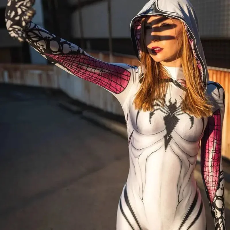 Новинка 2023 года Хэллоуин костюм Гвен Стейси для косплея с защитой от голубя