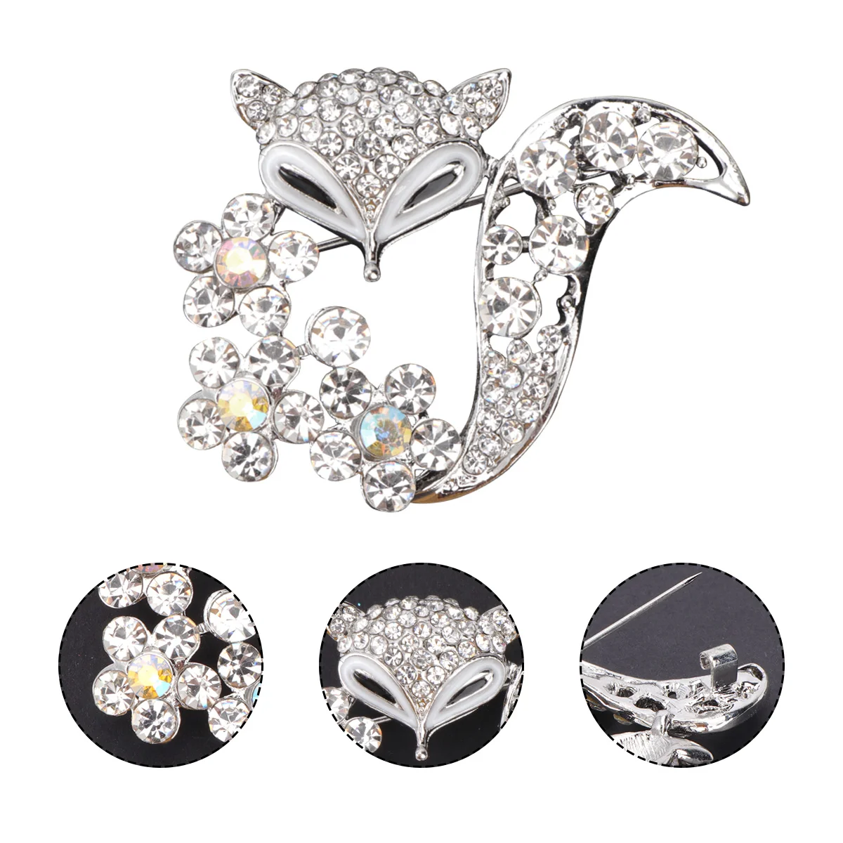 

1Pc Fox Shaped Brooch Alloy Brooch Corsage Decoration Sweater Breastpin for Coat Female Sweater