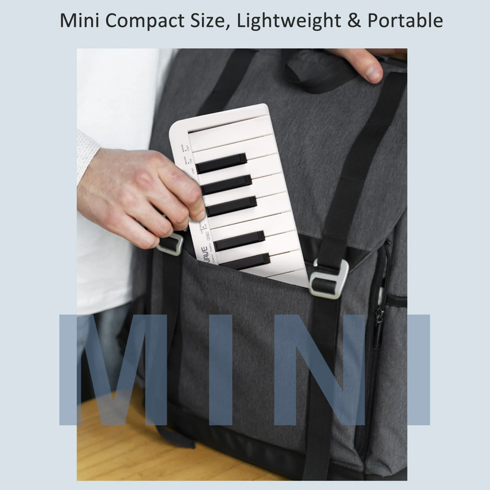 M-VAVE MIDI-клавиатура перезаряжаемая 25-клавишная с мини-портативной USB-клавиатурой