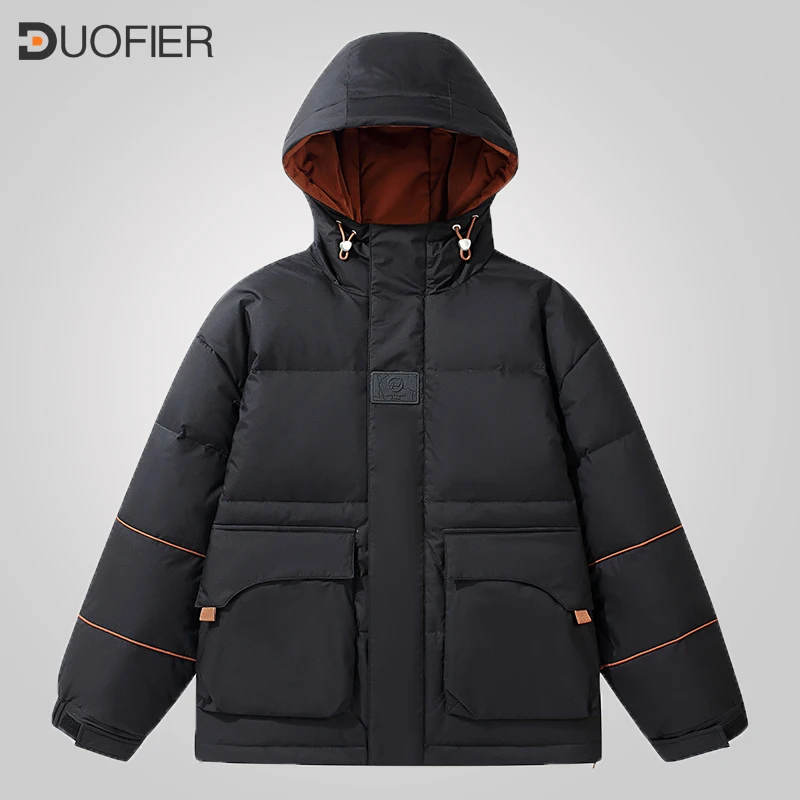 Men's White Duck Down Jacket Autumn and Winter Jacket Korean Top Fashion Hooded Sweater High-quality Puffer Jacket Mens Coat
