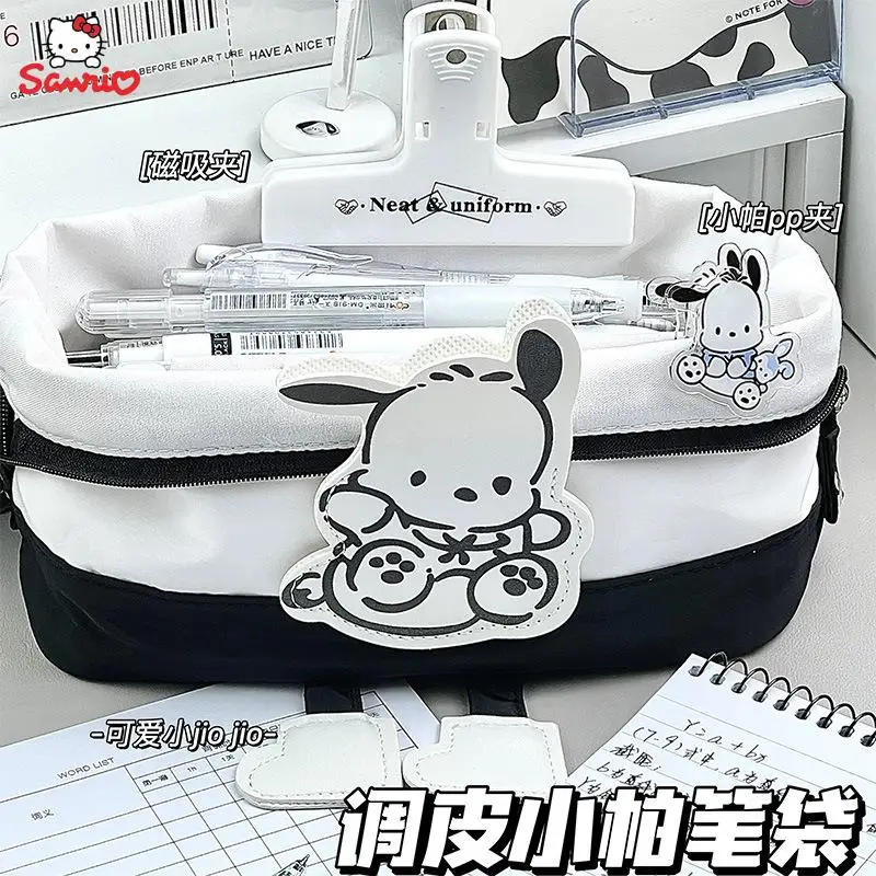

Новинка Kawaii Sanrios пенал Kuromi почтовый мультяшный большой пенал канцелярские принадлежности коробка милая девочка Кошелек для монет детские подарки