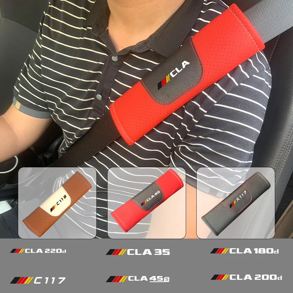 Защитная накладка на ремень безопасности из натуральной кожи для Mercedes-Benz C117 C118 X117 X118 CLA Class CLA180 CLA180d CLA220 Защитная накладка на ремень безопасности из натуральной кожи для Mercedes-Benz C117 C118 X117 X118 CLA Class CLA180 CLA180d CLA220