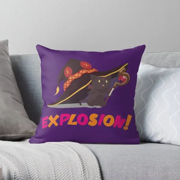 

Konosuba Chomusuke Explosion Printing Throw Pillow Cover Wedding Square Comfort Bedroom Fashion Waist Hotel Pillows not include