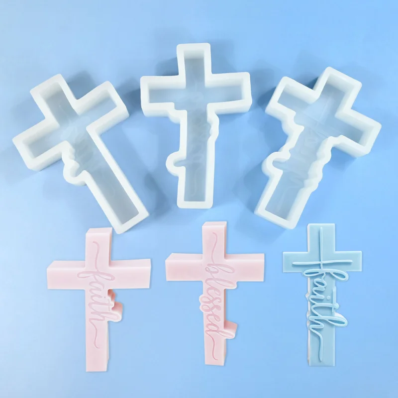 Хэллоуин тисненый крест силиконовая форма ароматерапевтическая свеча MoulddiyDiffuse