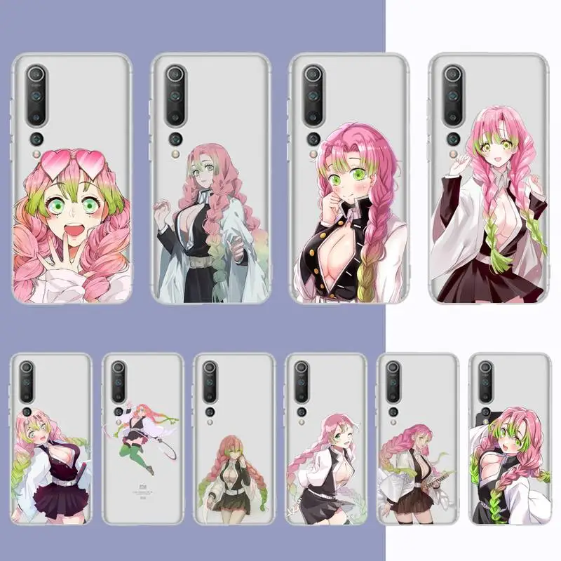 

YNDFCNB Mitsuri Kanroji Kimetsu No Yaiba Phone Case for Samsung A51 A52 A71 A12 for Redmi for Huawei Honor8X 10i Clear Case