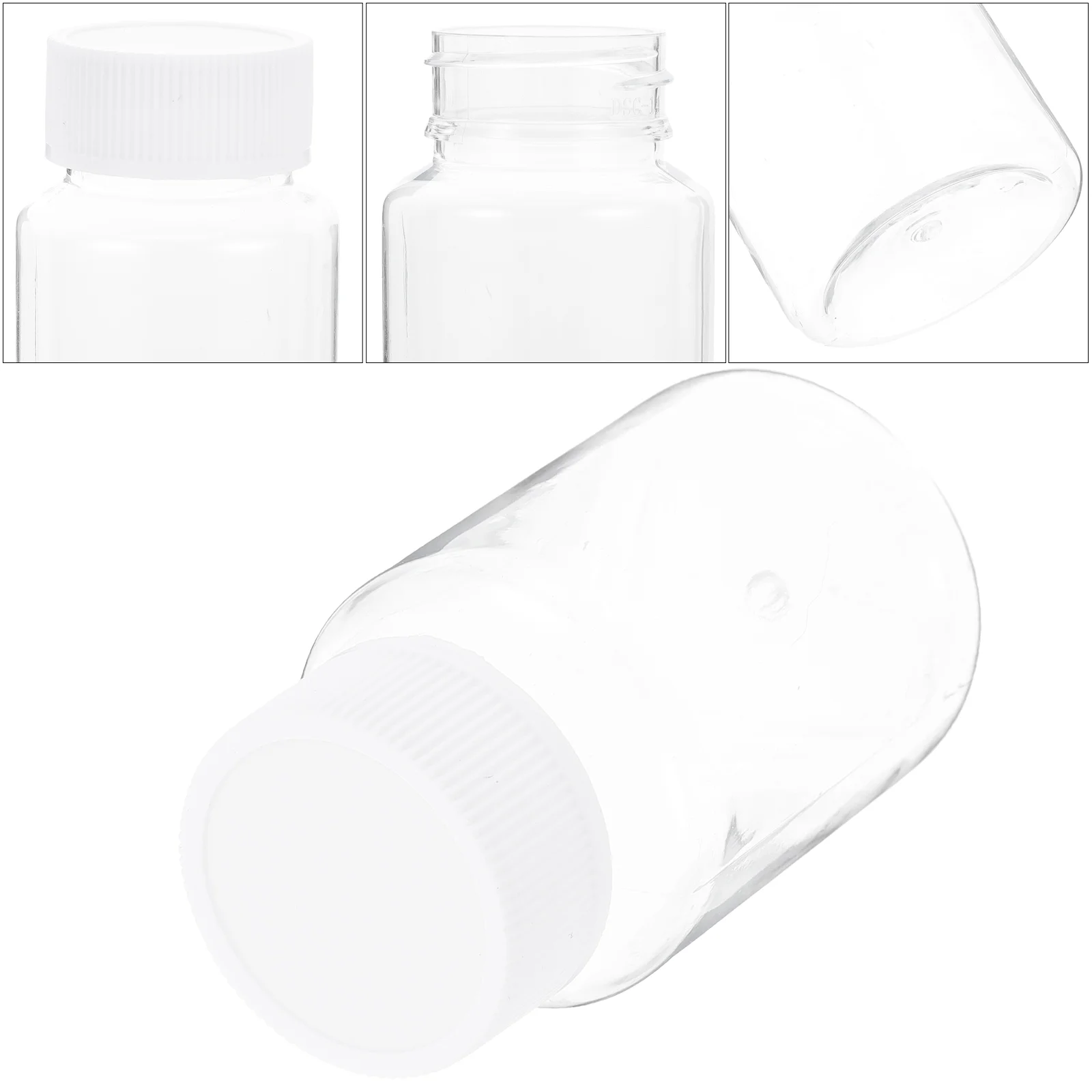 

Bottle Container Bottles Clearemptytravel Medicine Storage Tablet Holder Pet Reagent Containers Capssize Lid Small White