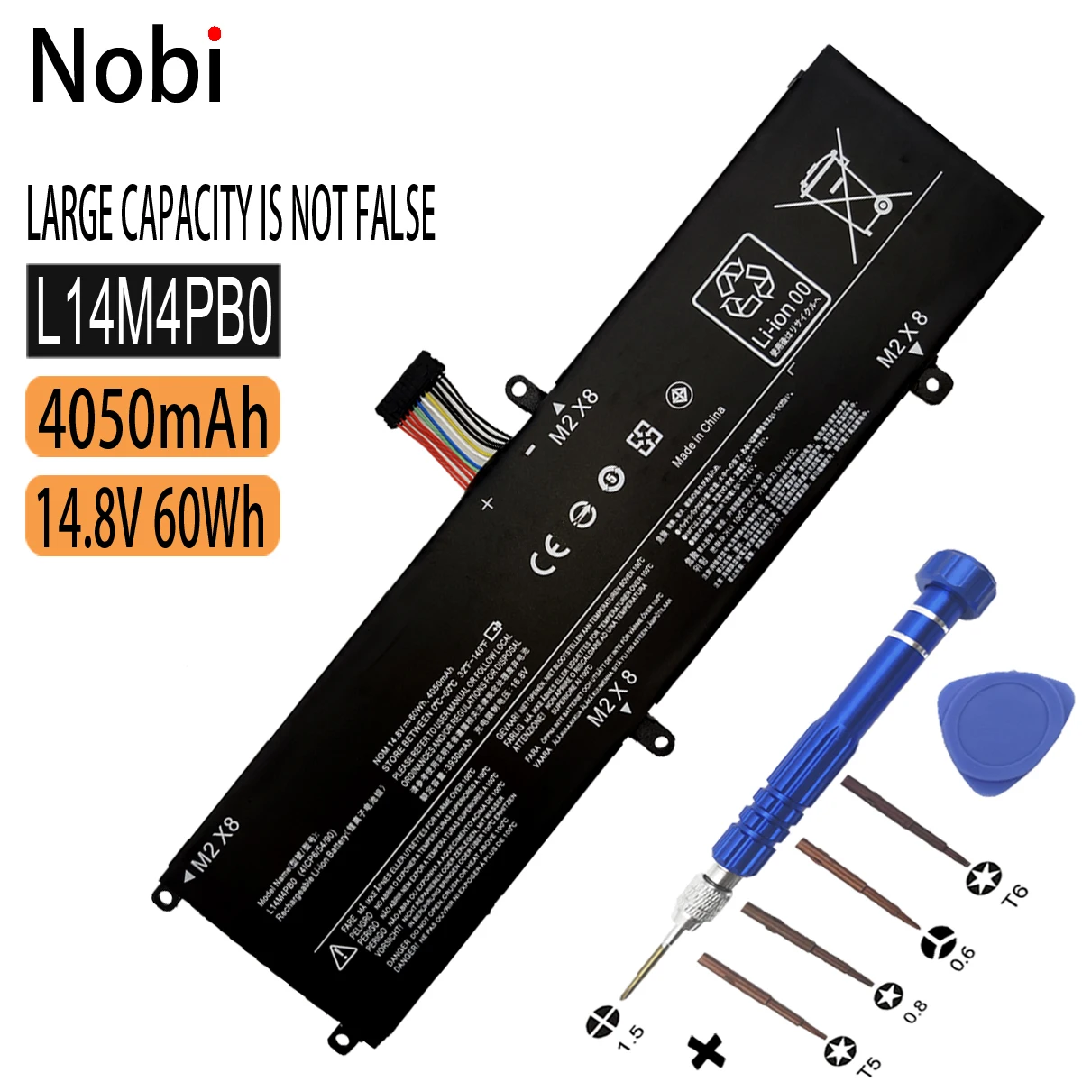 

Аккумулятор Nobi L14M4PB0 для ноутбука, 14,8 В, 60 Вт/ч, 4050 мАч