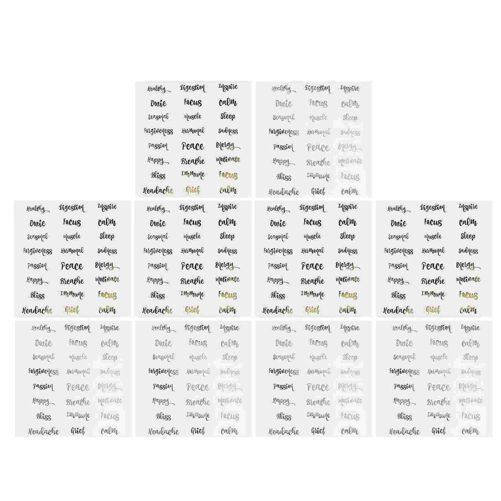 

10 Sheets Oil Bottles Adhesive Stickers Label Essential Oil Bottle Sticker Essential Oil Bottle Bottle Sticker Label