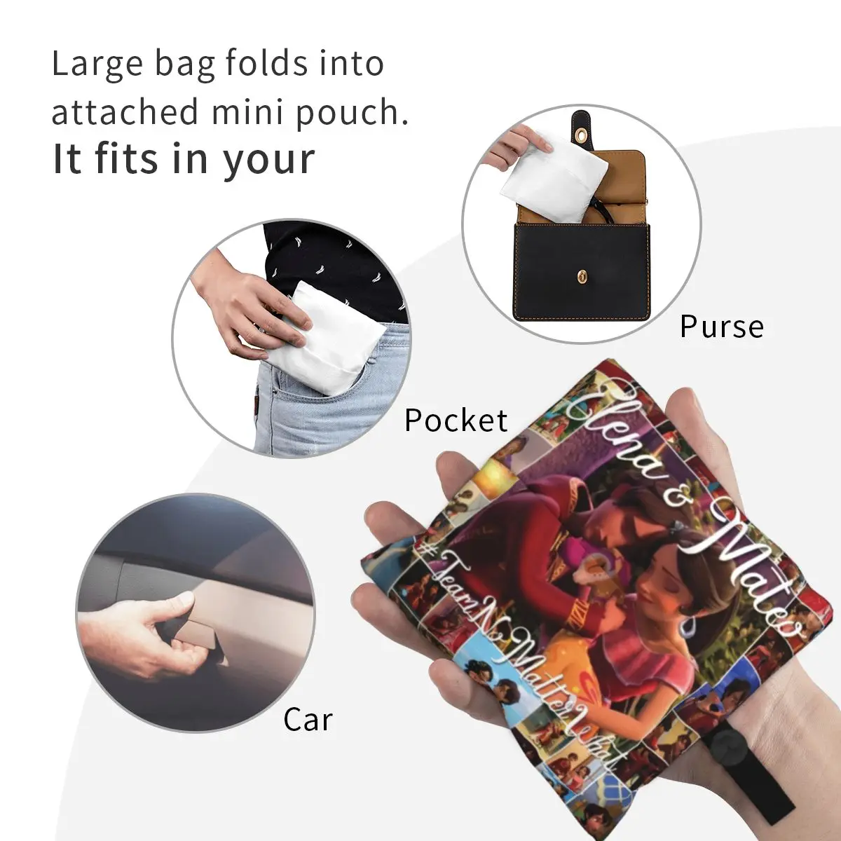 Забавная Сумка-тоут для покупок на заказ с героями Диснея Елена авалор