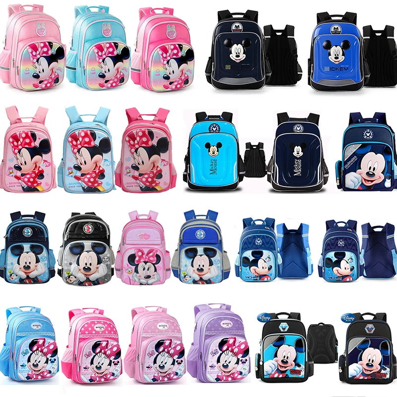 

Disney Classic Mickey Mouse Minnie 3d Cartoon Schoolbag Children's Backpack Primary School Students Book Bag Gift For Girl Boy