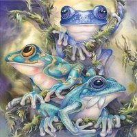 tricolor frog diy 5d diamond painting kits art for adults kids paint with diamonds dots full round drill wall decor gift supplie