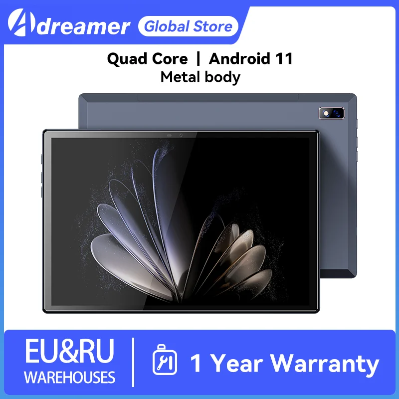 

Adreamer 10.1 Inch Tablet LeoPad10S Android 11 4GB RAM 32GB ROM Quad Core Processor HD IPS Tablet PC WiFi Metal Body Pad Type-C