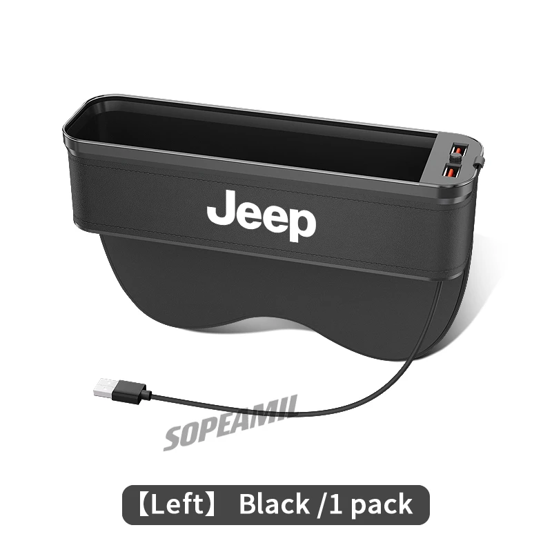 Автомобильный USB-зарядный многофункциональный чехол для хранения сиденья Jeep Wrangler Renegade Patriot Commander Compass Gladiator Grand Cherokee