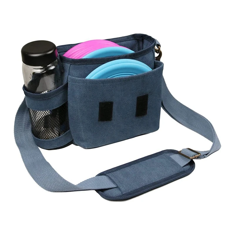 

Сумка-слинг для летающего диска для гольфа-Вмещает 8-10 дисков, бутылку для воды, очень прочный Холщовый, маленький диск для игры в гольф, сумк...