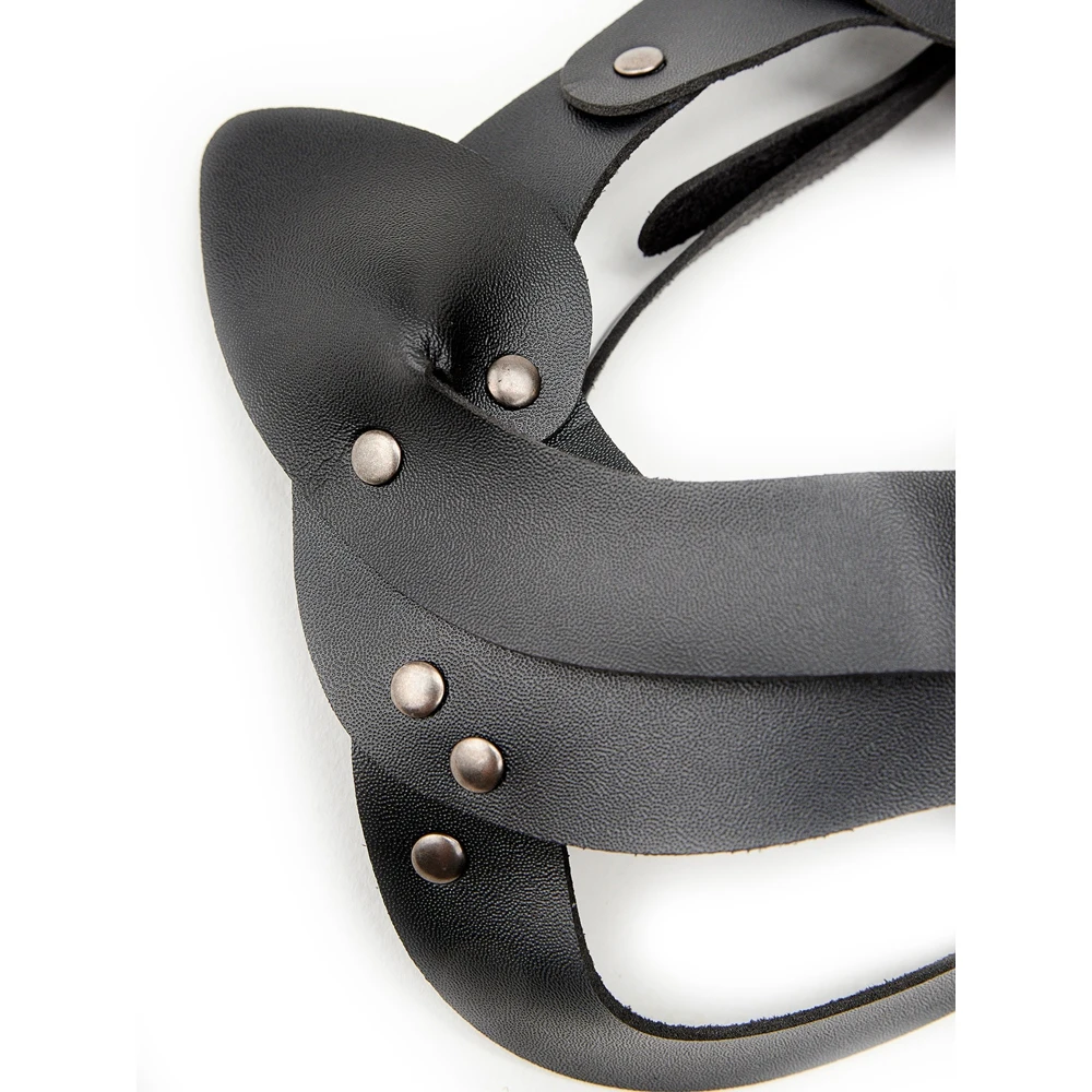 Кожаная маска Зайка для ролевых игр |