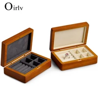 oirlv solid wood jewelry case for ring earrings bracelet pendant necklace watch box jewelry organizer