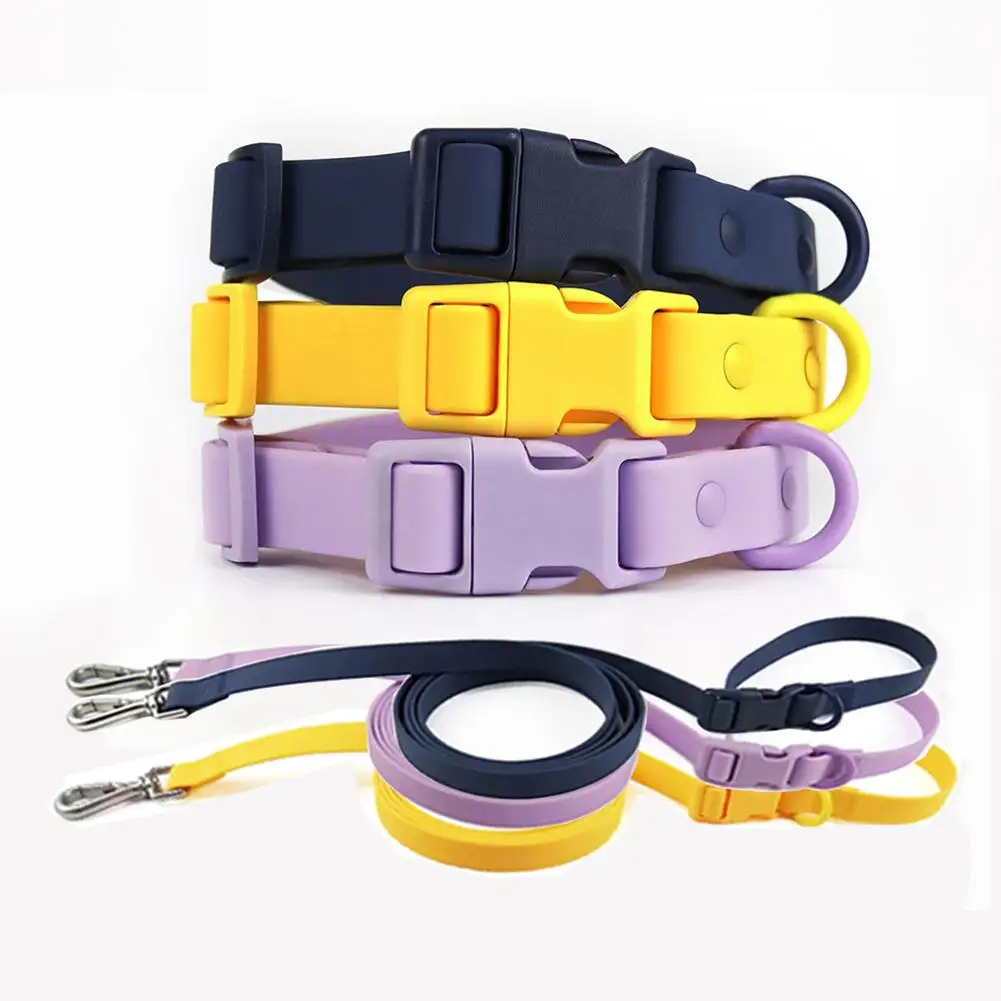 

Waterproof Dog Collar Leash Adjustable Quick Release Buckle Collar Leash for Small Medium Large Dogs
