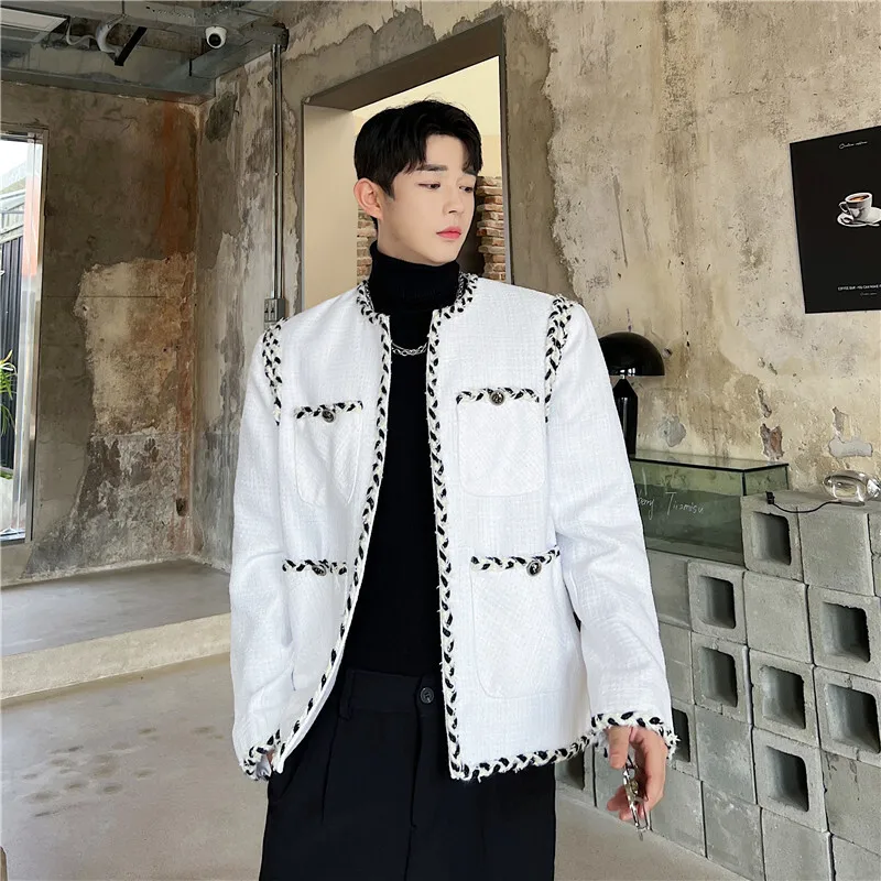 HKSH 2024 осенне-зимняя новая мужская куртка Tide Punk Trend маленькая ароматная ткань