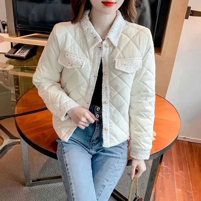 Женское короткое хлопковое пальто Осень-зима 2024 новая Женская Корейская версия