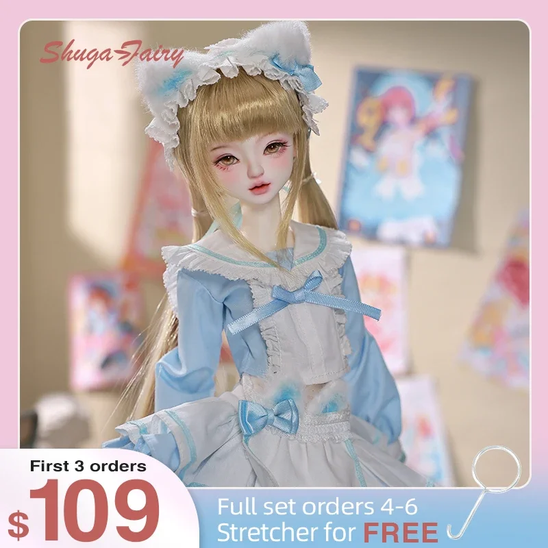 Фото Liano CD Bjd Кукла 1/4 Голова Барли Боди Стиль Кампуса Шарнирное Тело Детские Игрушки Мяу Горничная Девушки BJD Куклы ShugaFairy №1
