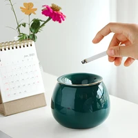 ceramic ashtray fashion with cover hotel ashtray office living room household european ashtray macarone