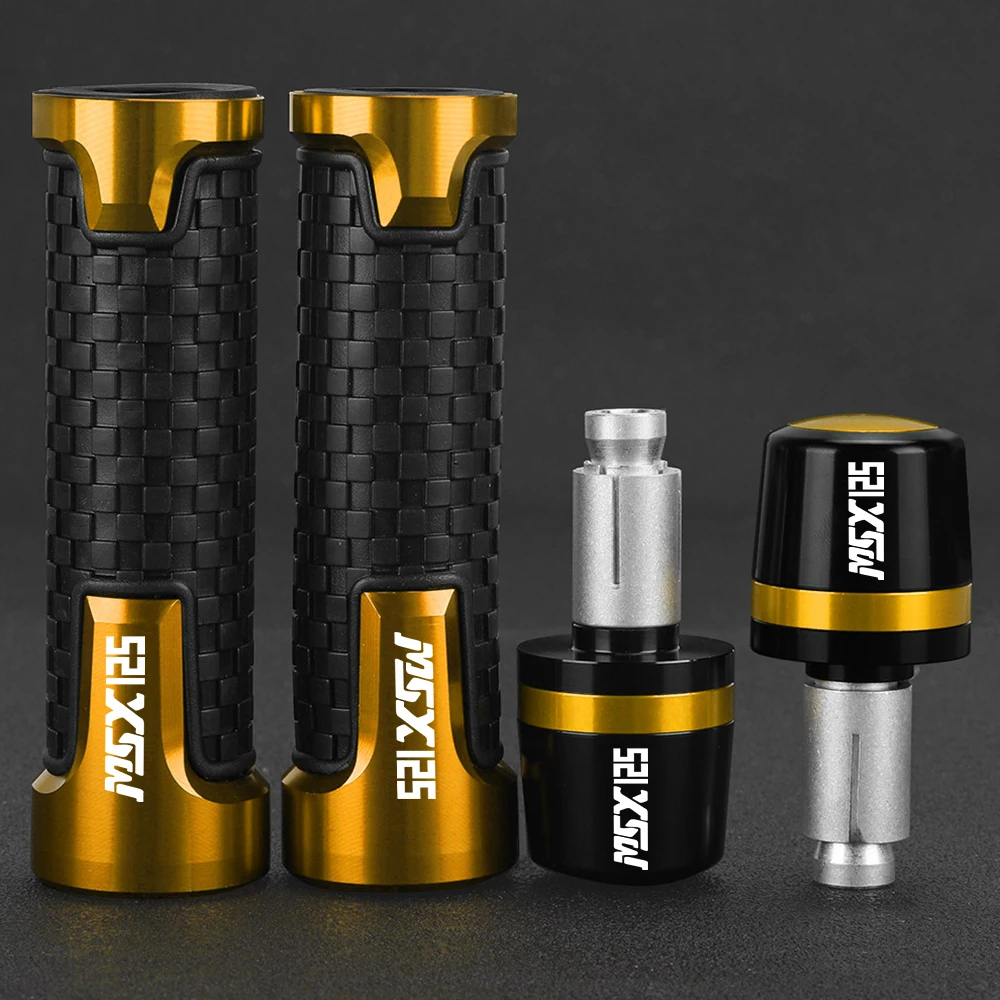 

CNC 22MM Motorcycle Handlebar Grips Handle Bar Cap End Plugs FOR Honda MSX125/GROM 2014-2017 2015 2016 MSX 125 2017-2023 2022 21