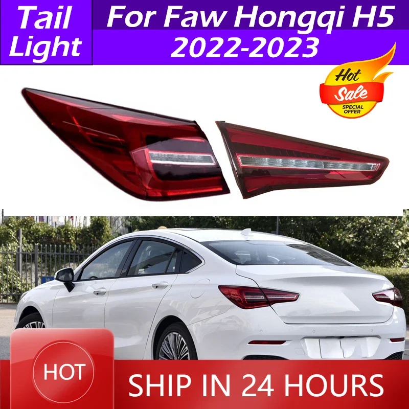 Фото Новинка! Для Faw Hongqi H5 2022-2023: Светодиодный задний бампер, фонарь в сборе, задние фонари, указатель поворота, фонарь заднего хода, стоп-сигнал №2