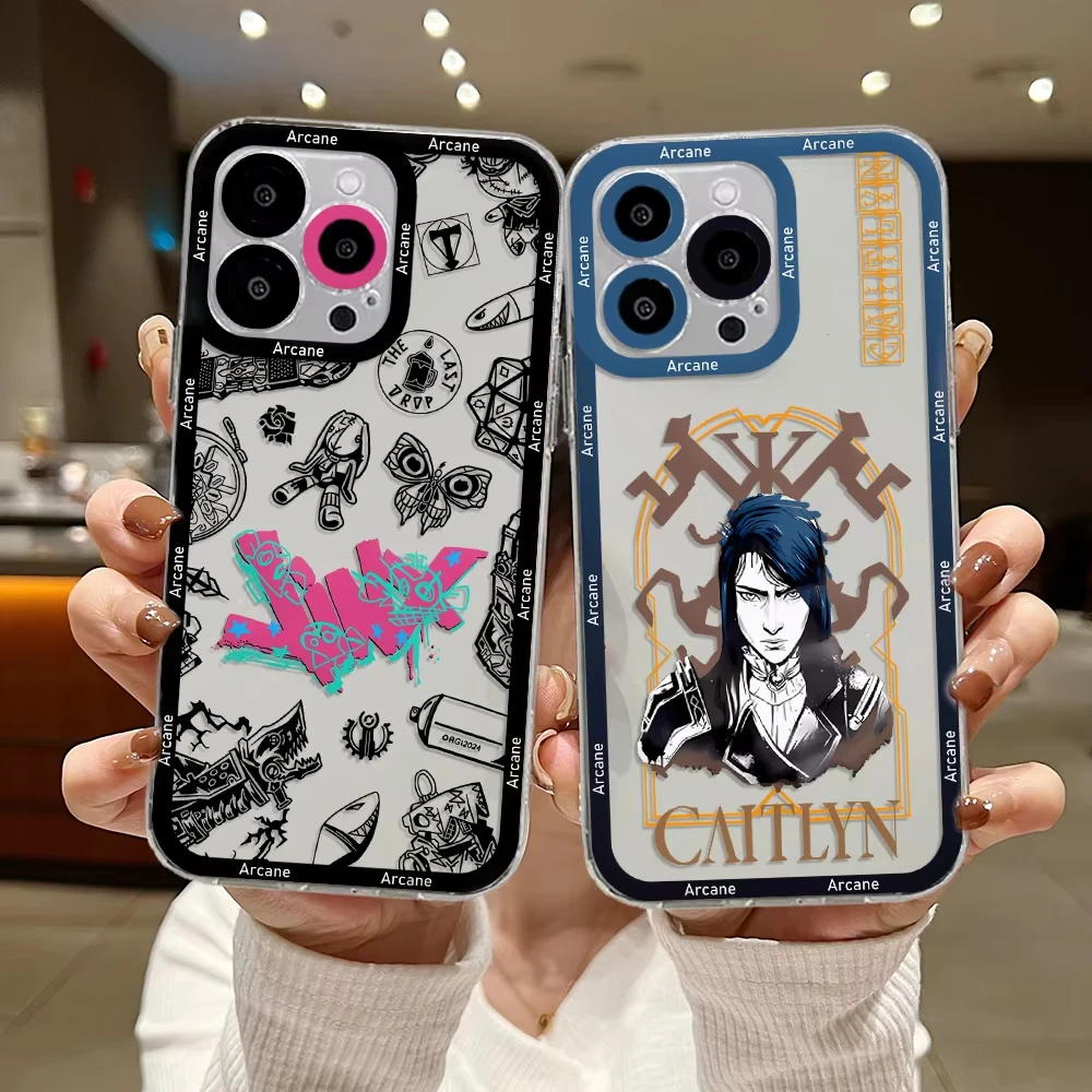 Чехол для телефона с изображением аниме Arcane Jinxs Xiaomi Redmi Note 13 12 11 10 9 8 Pro Plus 14C 13C 12C 4G 5G