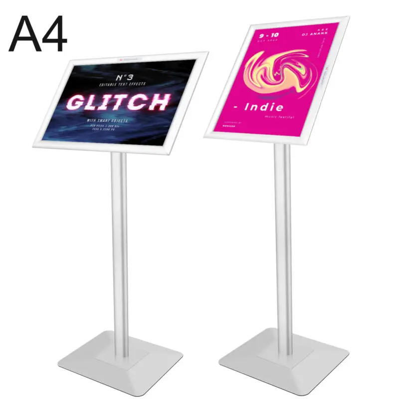 Poster Stand Aluminum Sign Holder Display Base Stand Floor Poster Adjustable Free Shipping